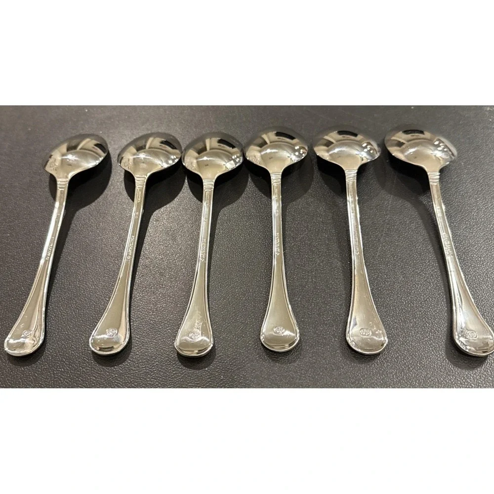 Pfaltzgraff Sturbridge Soup Spoons Spoon Stainless‎ Steel Flatware Set Of 6